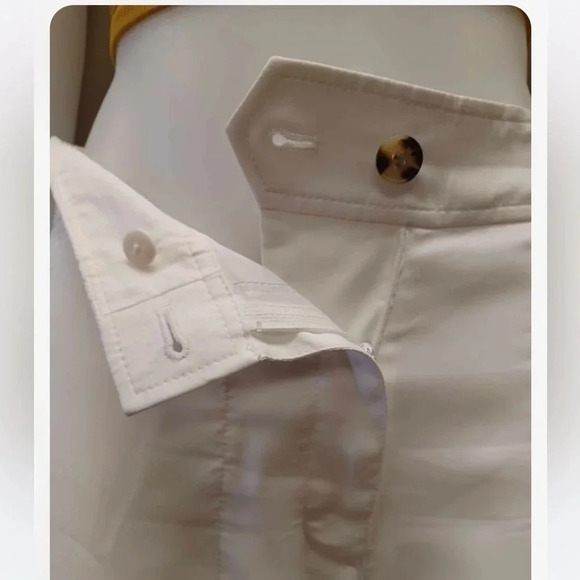 Club Monaco Linen Blend Wide  Leg Lined Capri Pants Size 4 - Picture 5 of 11